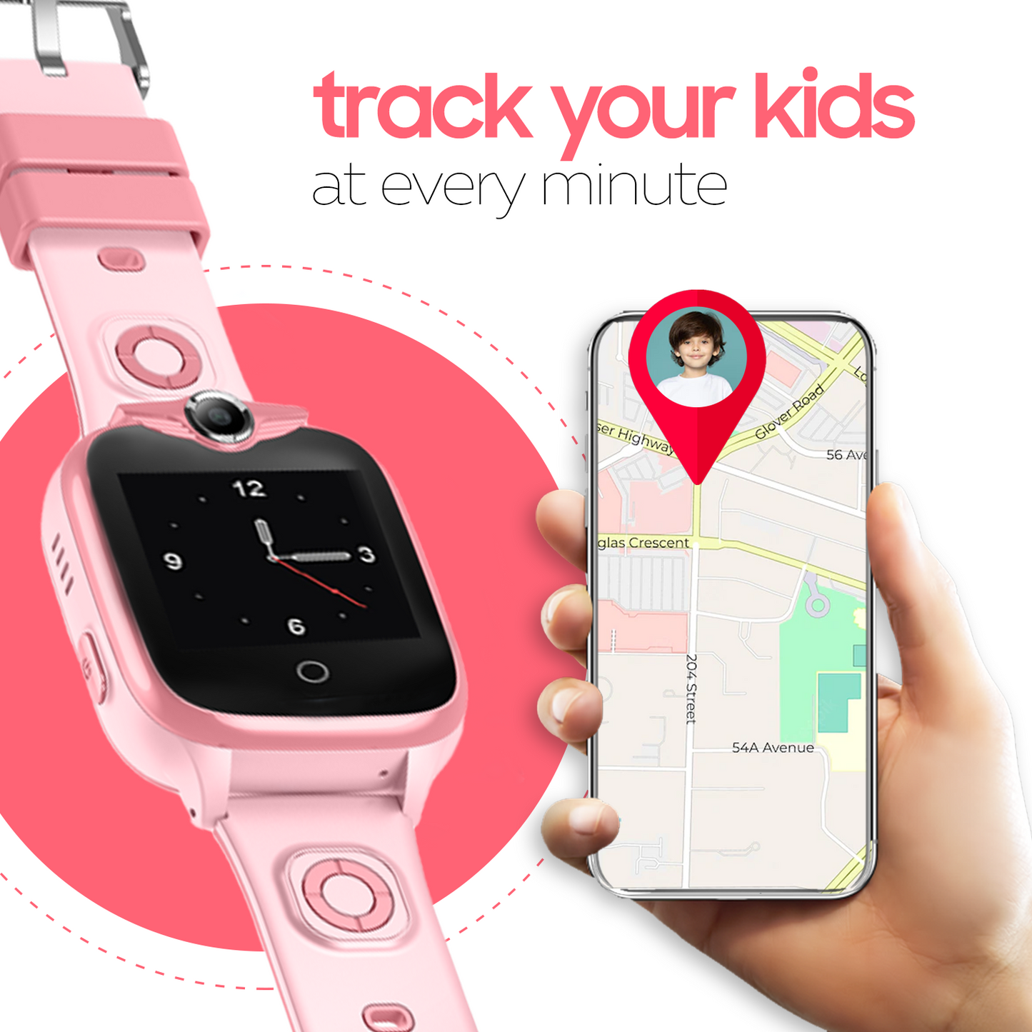 Turet Raspberry Smart Watch for Kids