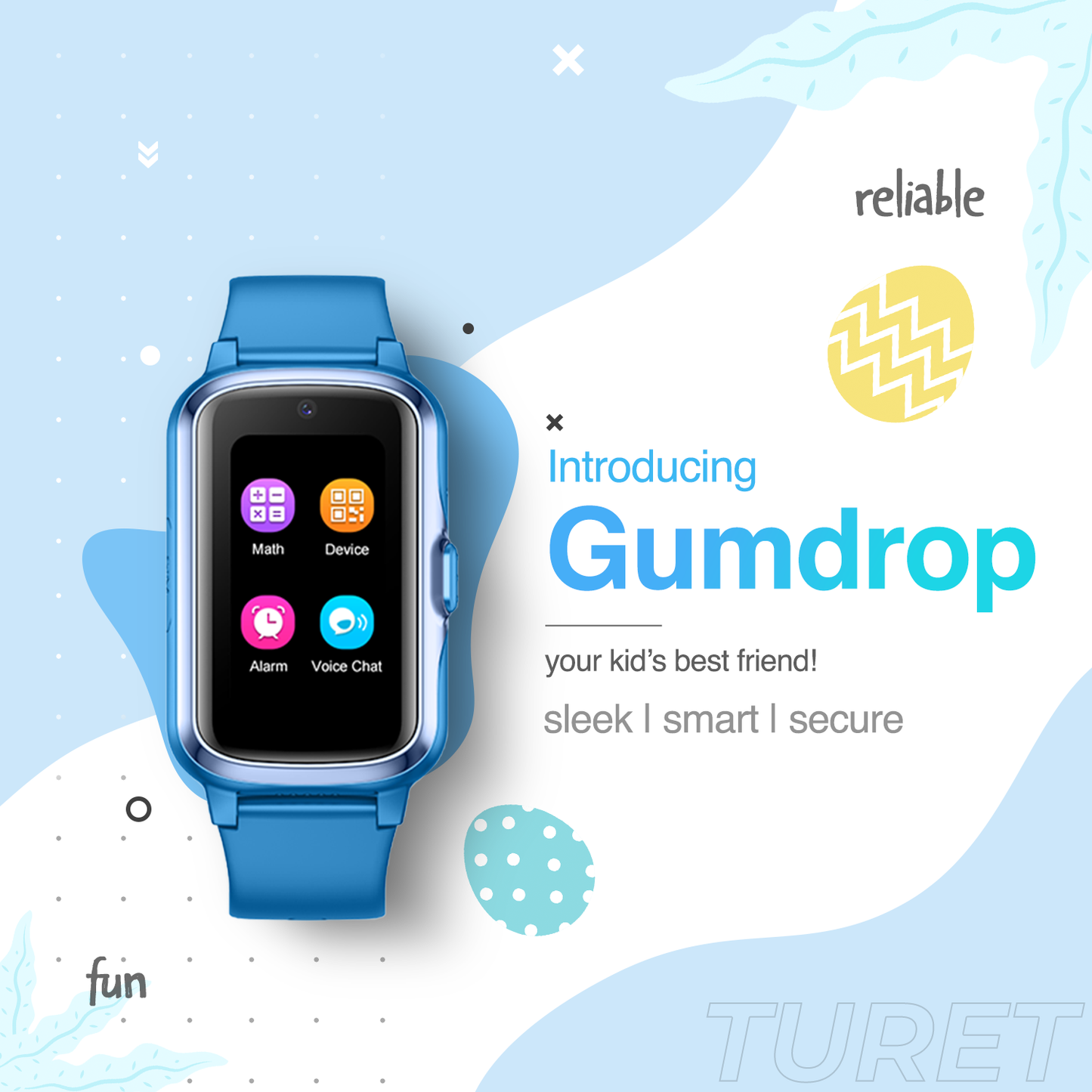 Turet Gumdrop Smart Watch for Kids