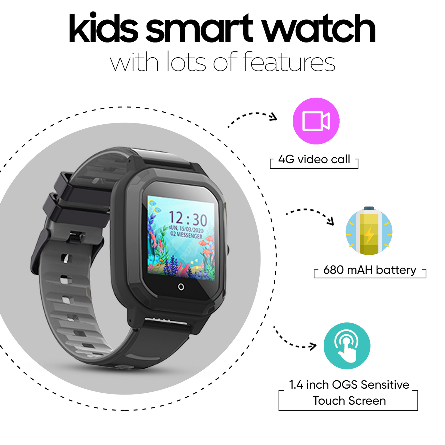 Turet Comet Smart Watch for Kids