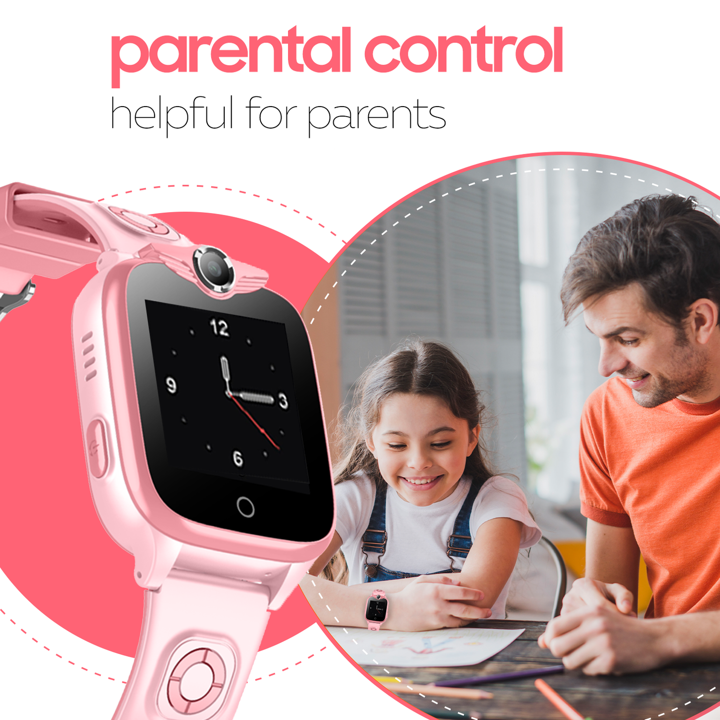 Turet Raspberry Smart Watch for Kids